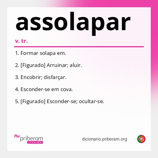 Significado de assolapar