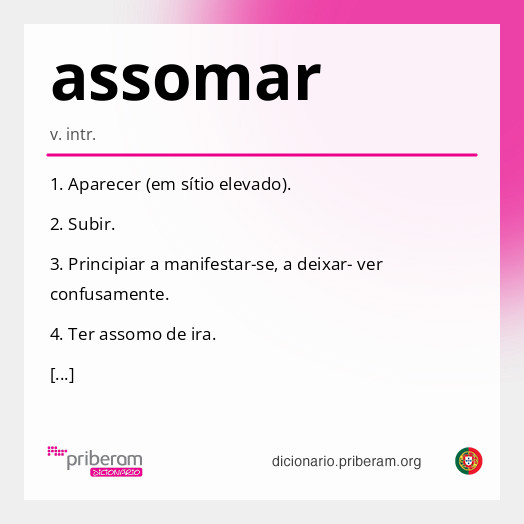 Significado de assomar