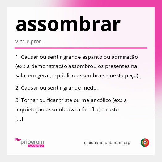 Significado de assombrar
