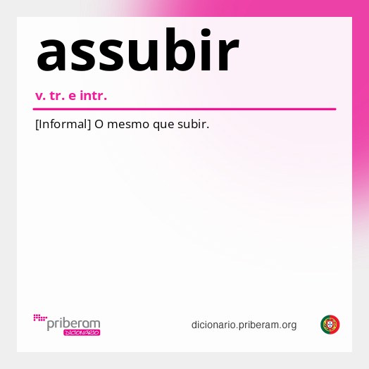Significado de assubir