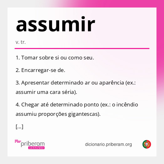 Significado de assumir