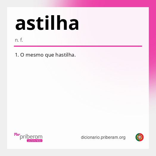 Significado de astilha