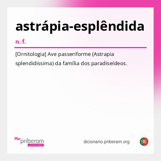 Significado de astrápia-esplêndida