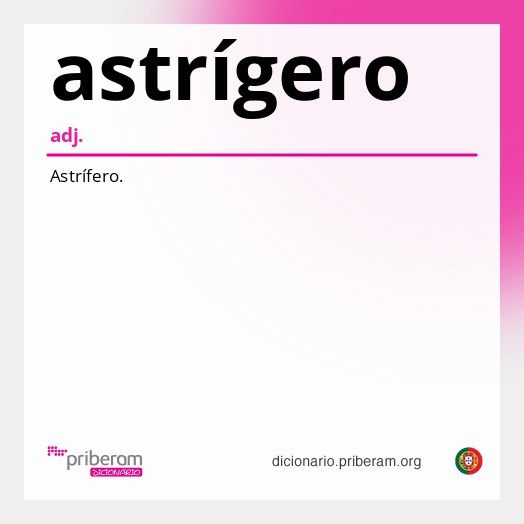 Significado de astrígero
