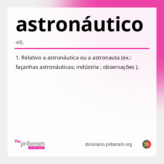 Significado de astronáutico
