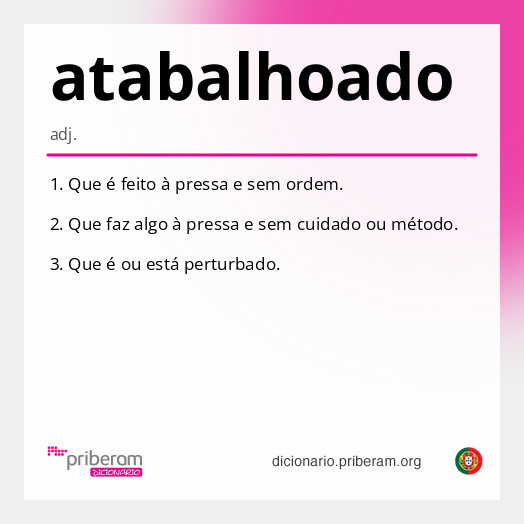Significado de atabalhoado