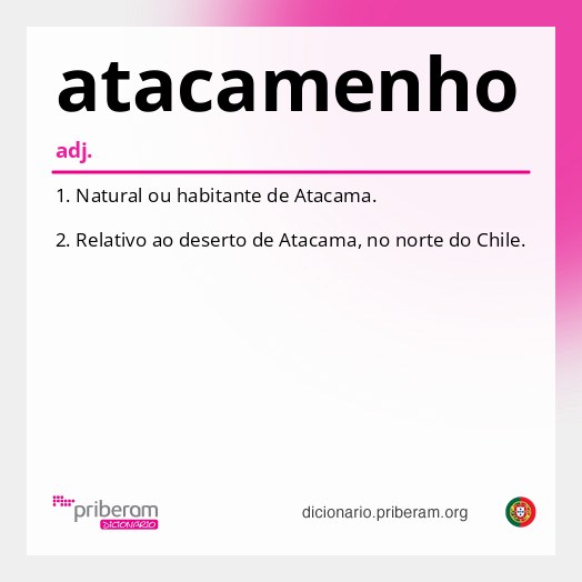 Significado de atacamenho
