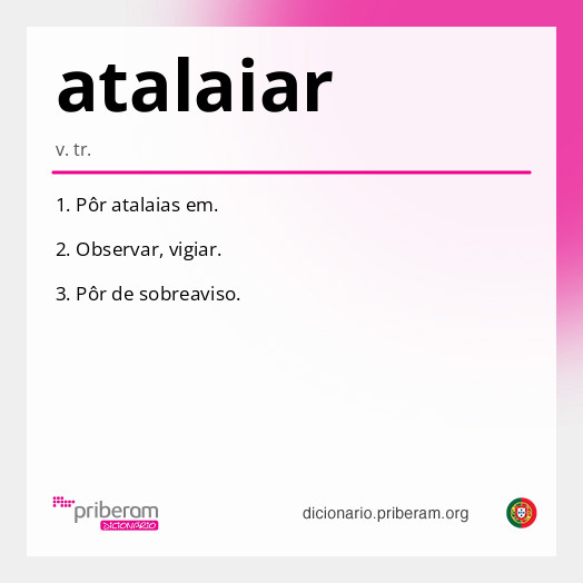 Significado de atalaiar