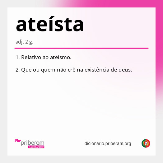 Significado de ateísta