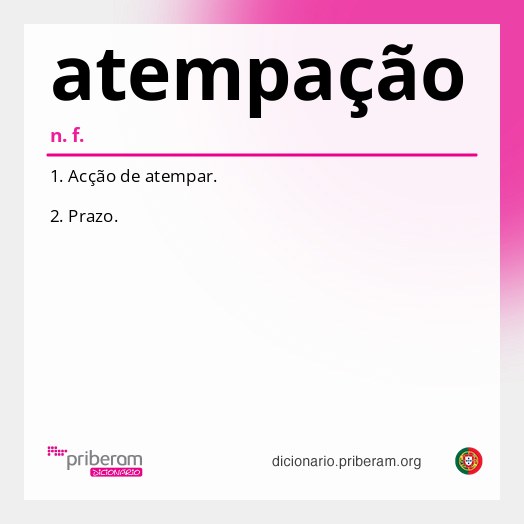 Significado de atempação