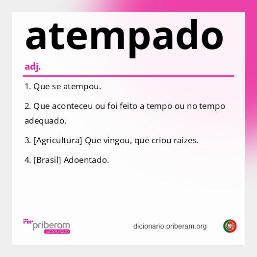 Significado de atempado
