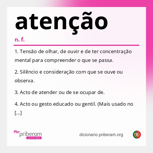 Significado de atenção