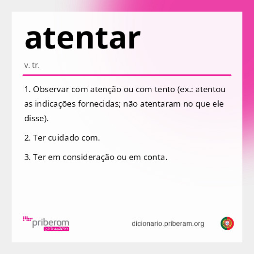 Significado de atentar