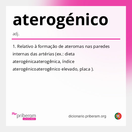 Significado de aterogénico