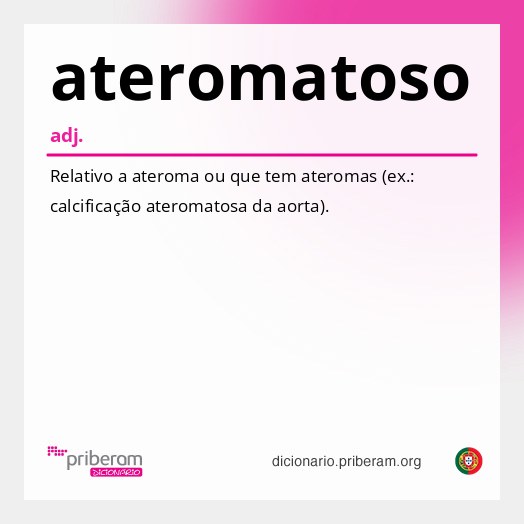 Significado de ateromatoso