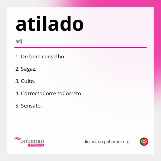 Significado de atilado