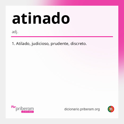 Significado de atinado