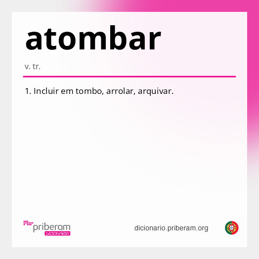Significado de atombar