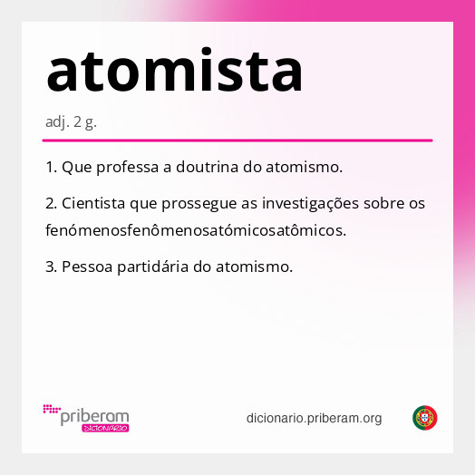 Significado de atomista