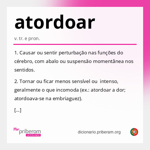 Significado de atordoar