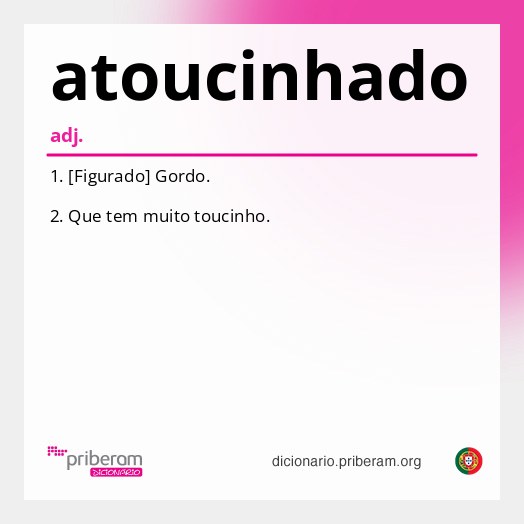 Significado de atoucinhado