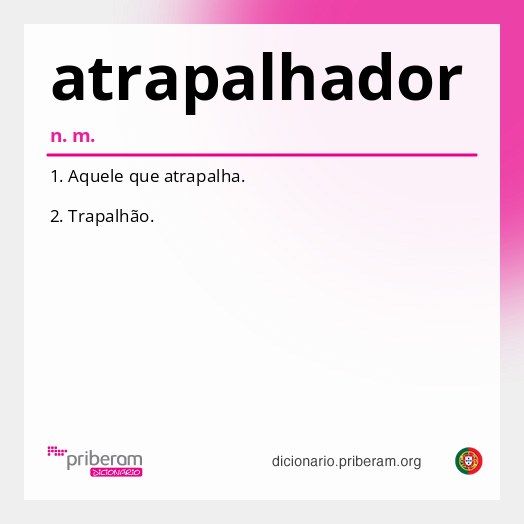 Significado de atrapalhador