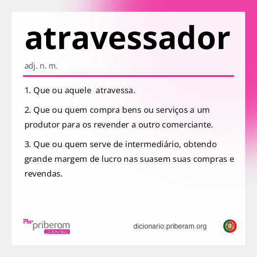 Significado de atravessador