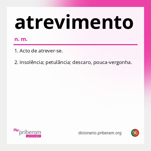 Significado de atrevimento