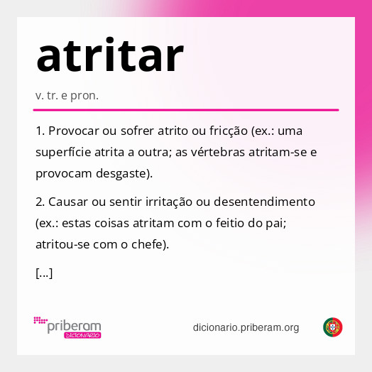 Significado de atritar