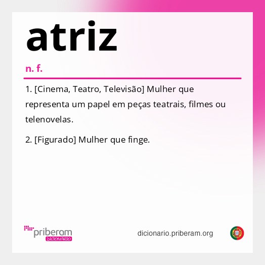 Significado de atriz