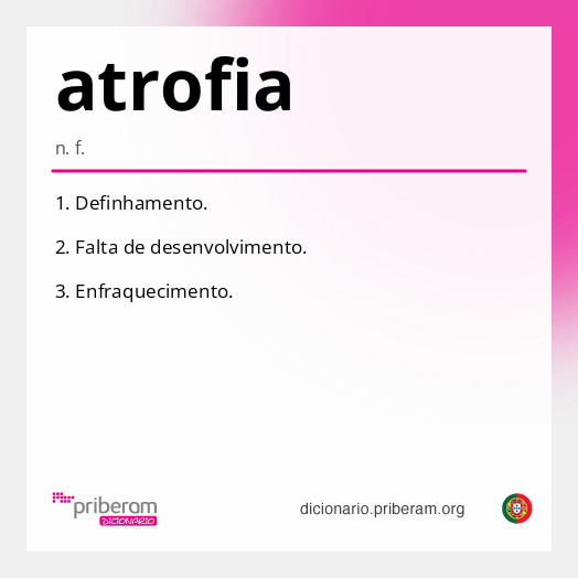 Significado de atrofia