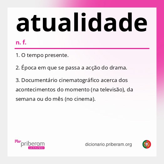 Significado de atualidade