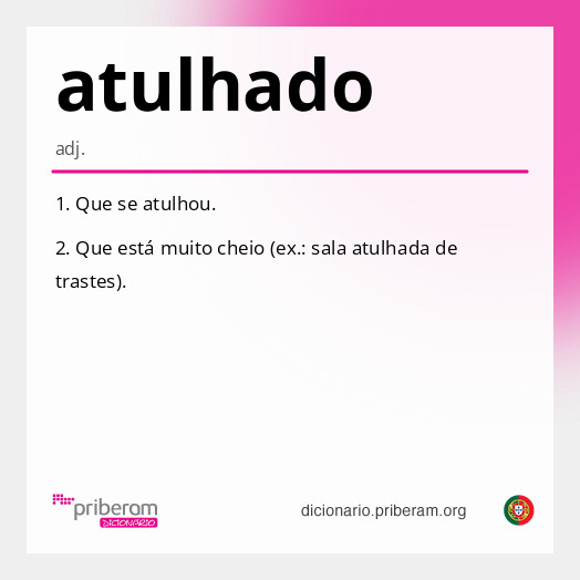 Significado de atulhado