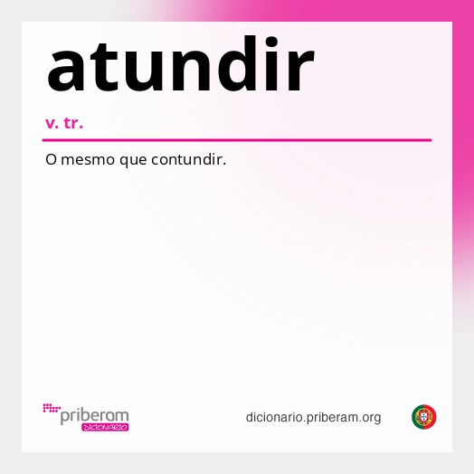 Significado de atundir