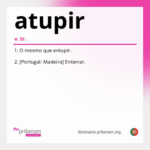 Significado de atupir