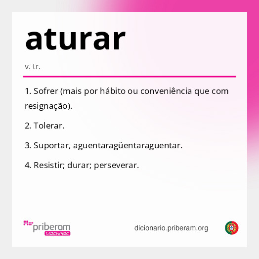 Significado de aturar