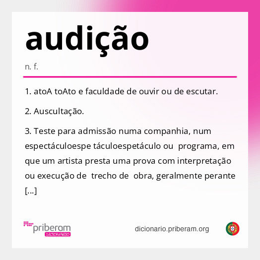 Significado de audição