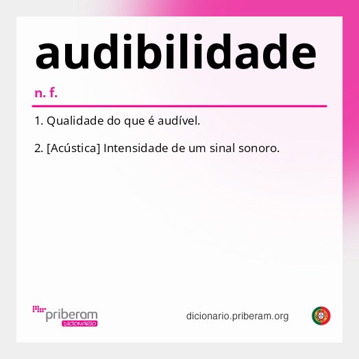 Significado de audibilidade