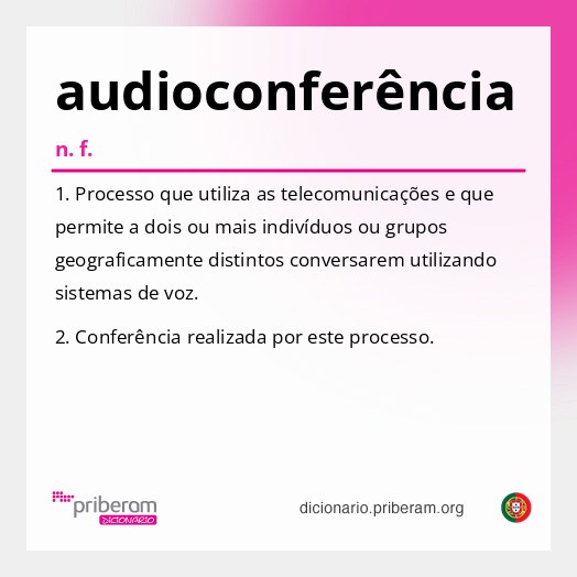 Significado de audioconferência