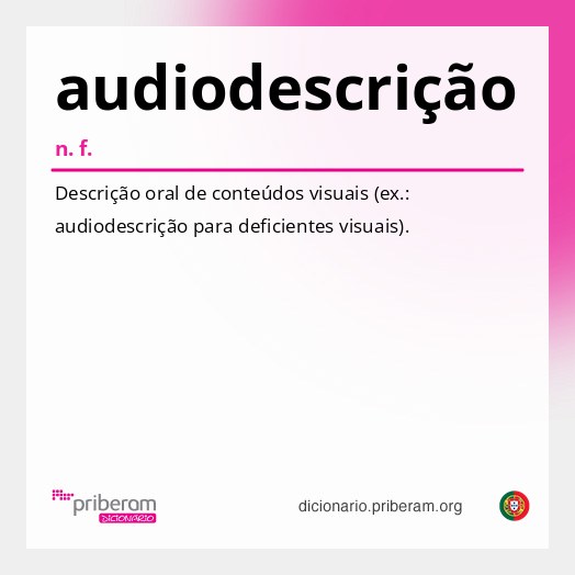 Significado de audiodescrição