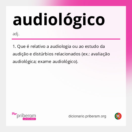 Significado de audiológico