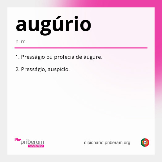 Significado de augúrio