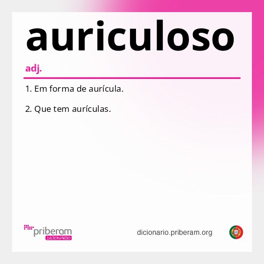 Significado de auriculoso