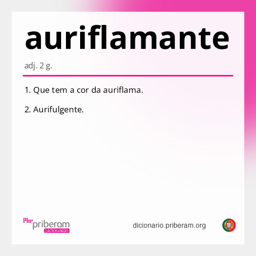 Significado de auriflamante