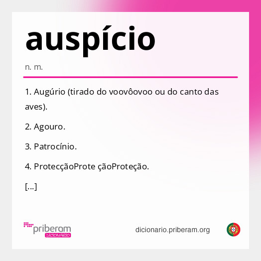 Significado de auspício