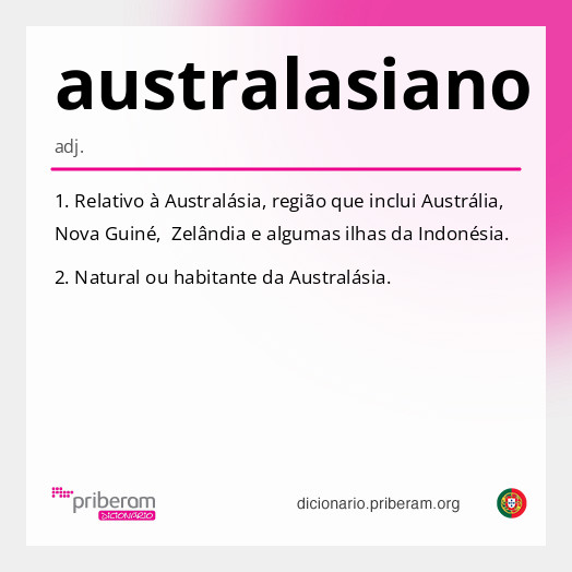 Significado de australasiano