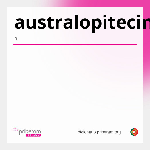 Significado de australopitecino