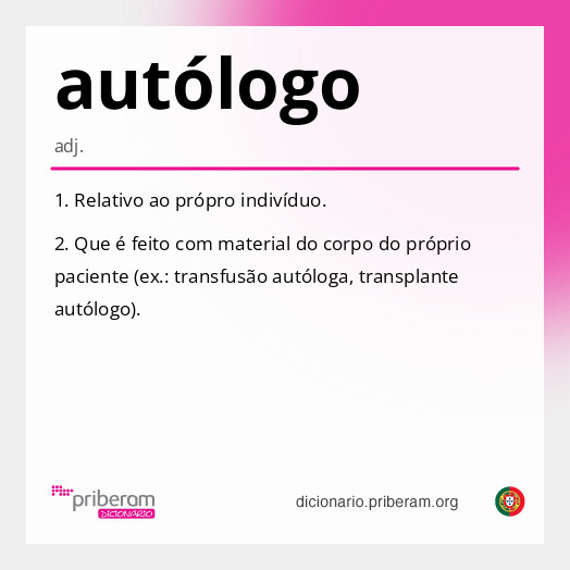 Significado de autólogo
