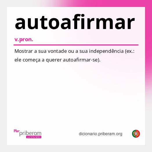 Significado de autoafirmar