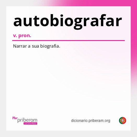 Significado de autobiografar